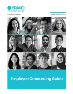 Cover page for employee onboarding guide