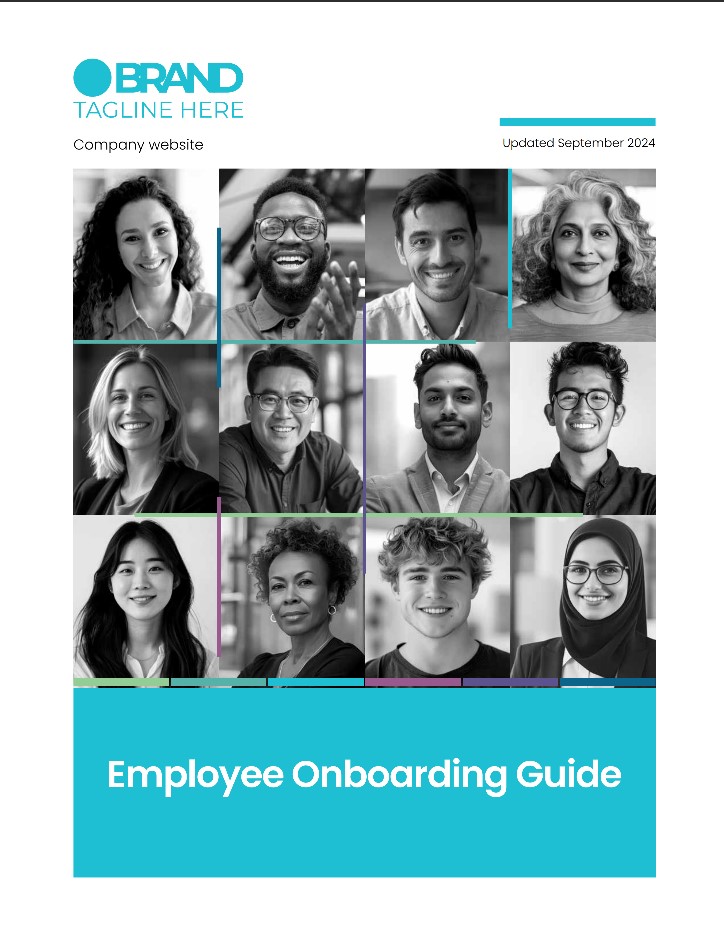Cover page for employee onboarding guide