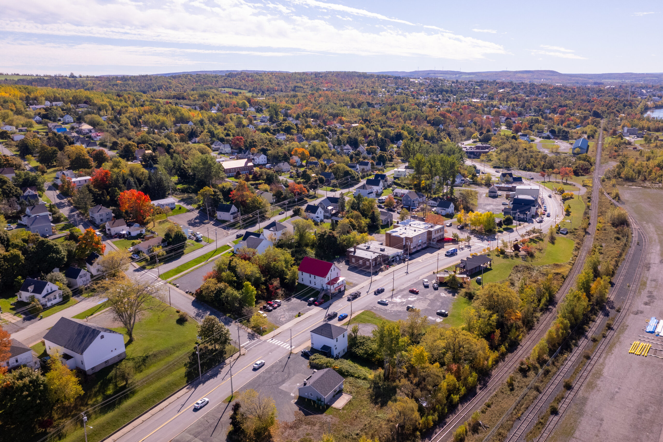 Drone shot of property